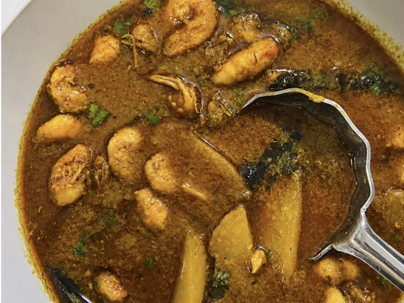 Prawn Curry  and Rice