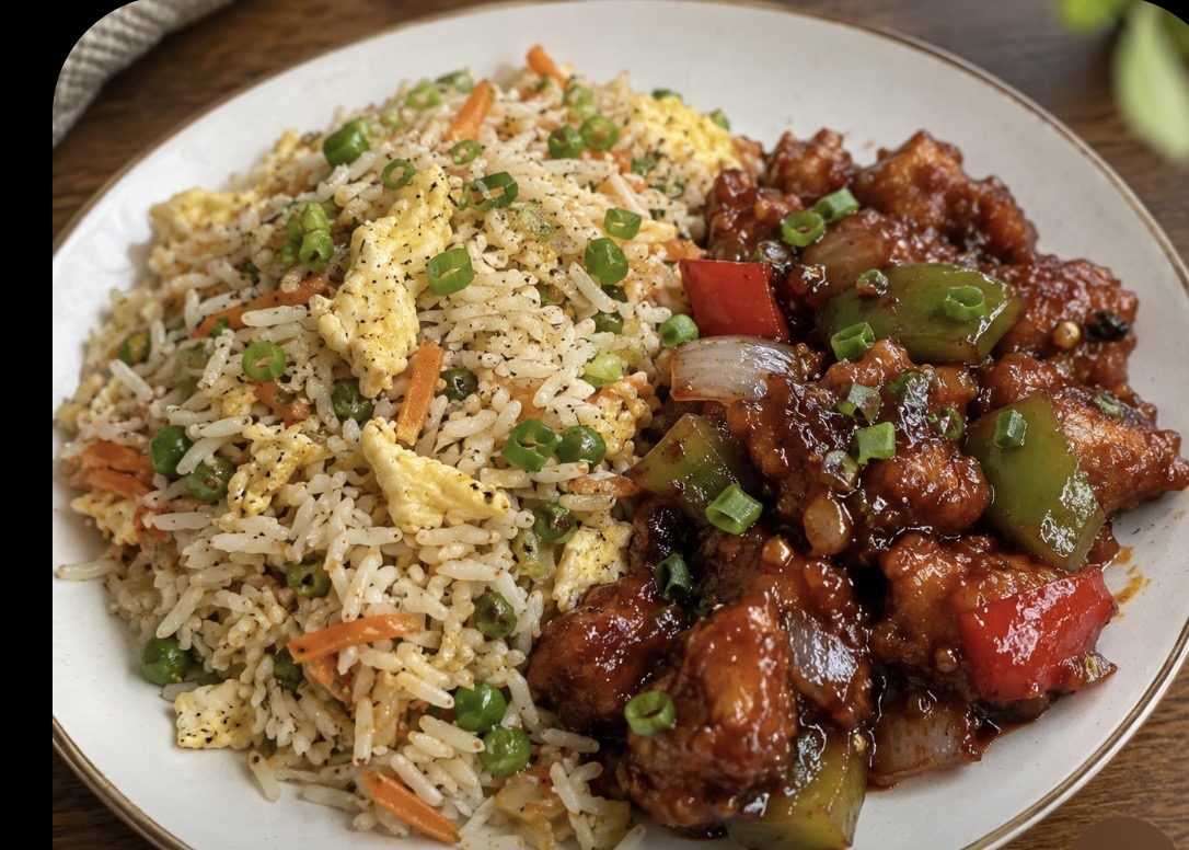 Chilli Chicken with Egg Fried Rice