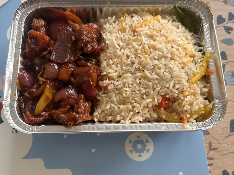 Chilli Chicken with Egg Fried Rice