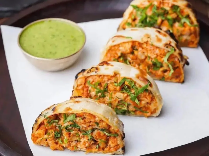 Chicken Tikka Kulcha + Mint Chutney