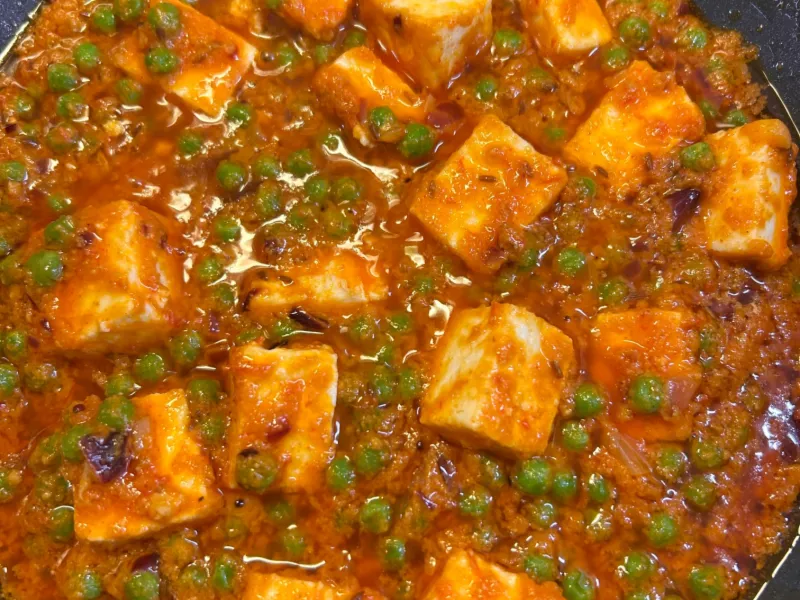 Matar Paneer & Jeera Rice