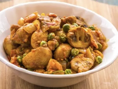 Mushroom Masala with Veg Pulao