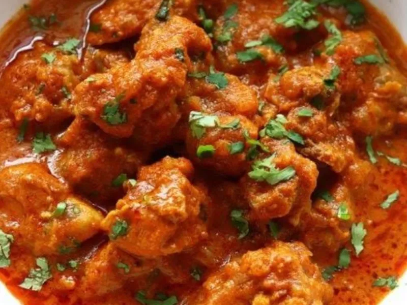 Garlic chicken with Paratha